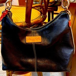 Dooney and Bourke Navy/Cognac/Tan shoulder bag